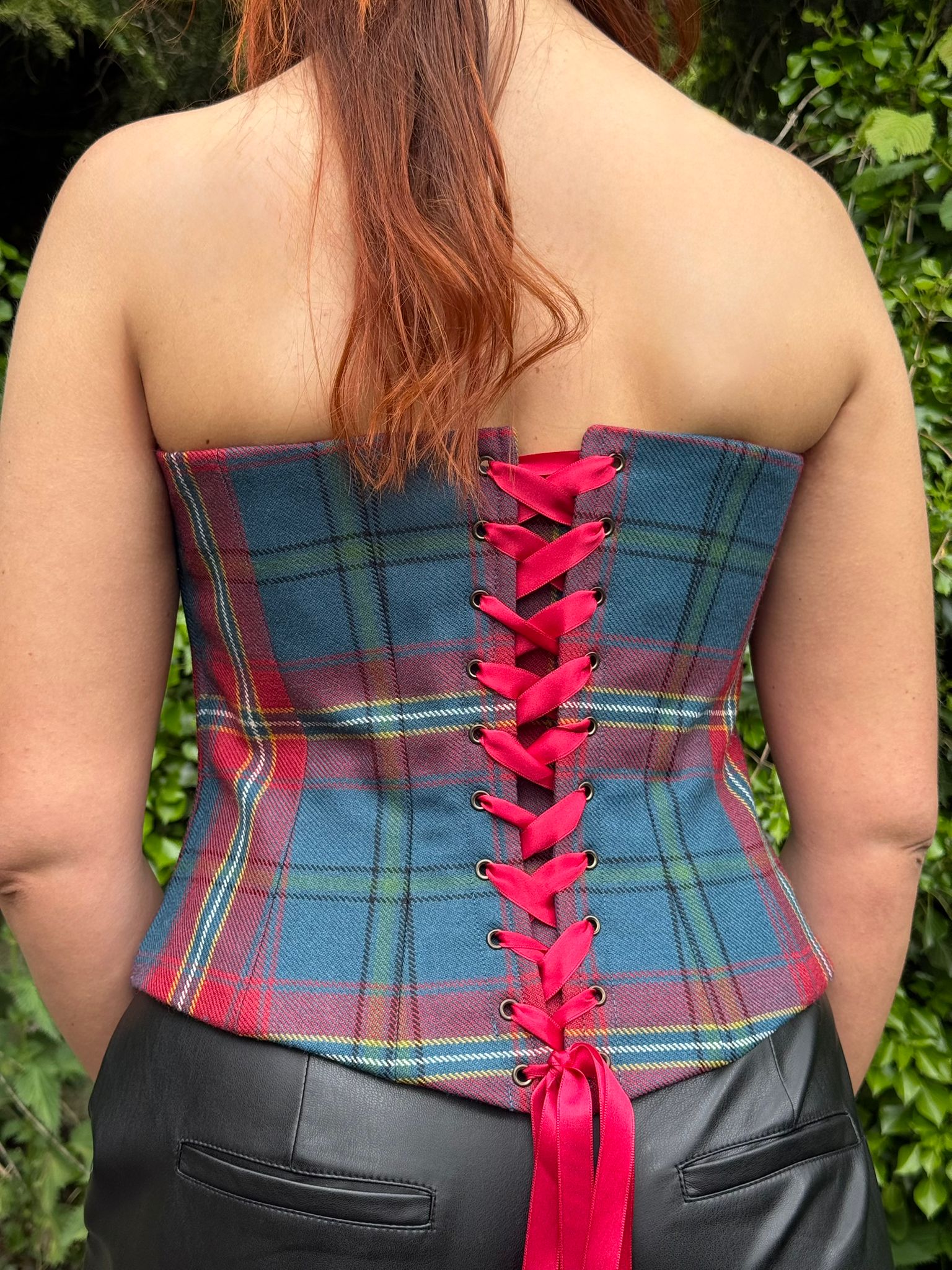 Corset en tartan pays de Nantes - Corset Bro Naoned - tartan authentique écossais - fait main- Tenue médiévale