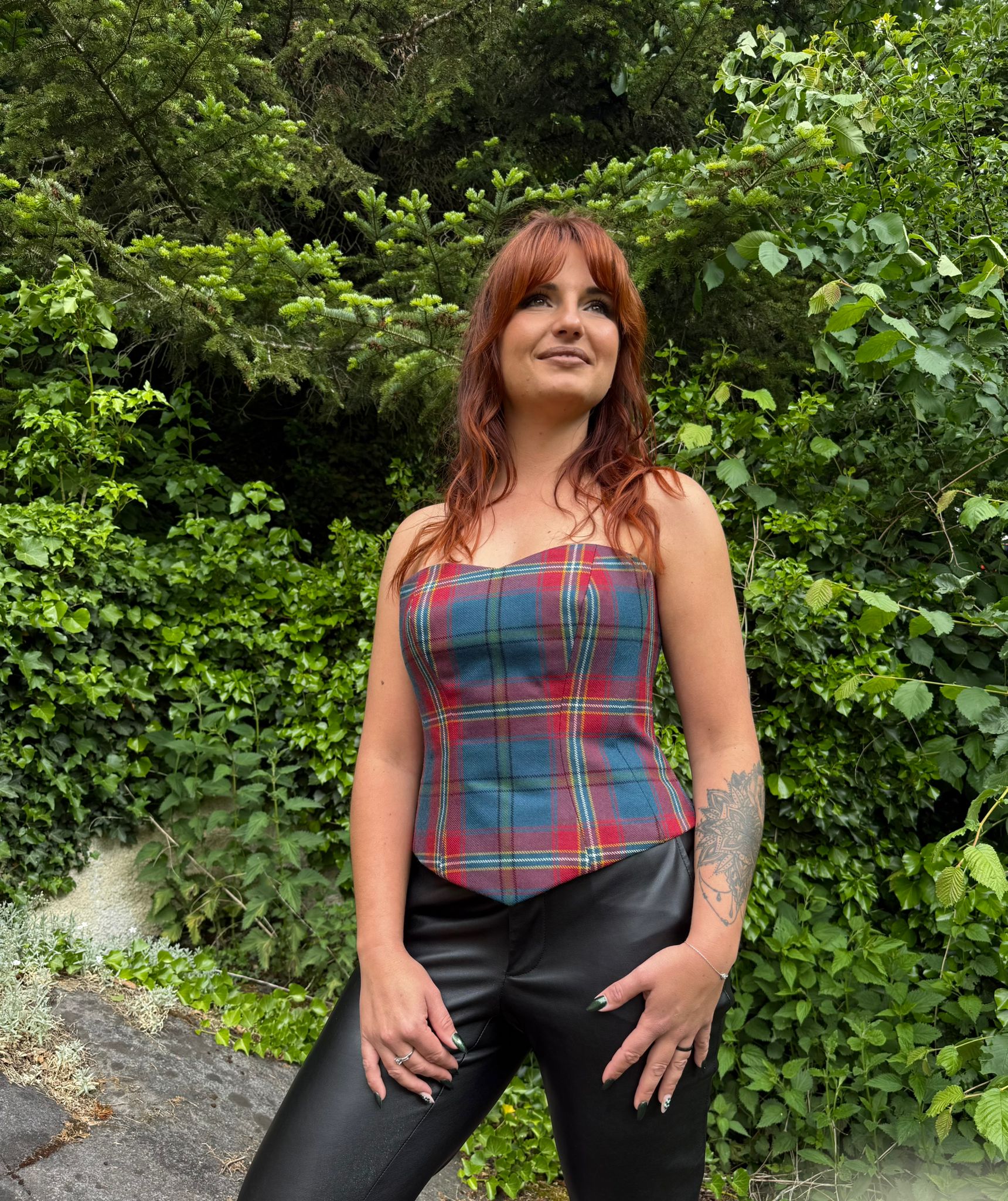 Corset en tartan pays de Nantes - Corset Bro Naoned - tartan authentique écossais - fait main- Tenue médiévale