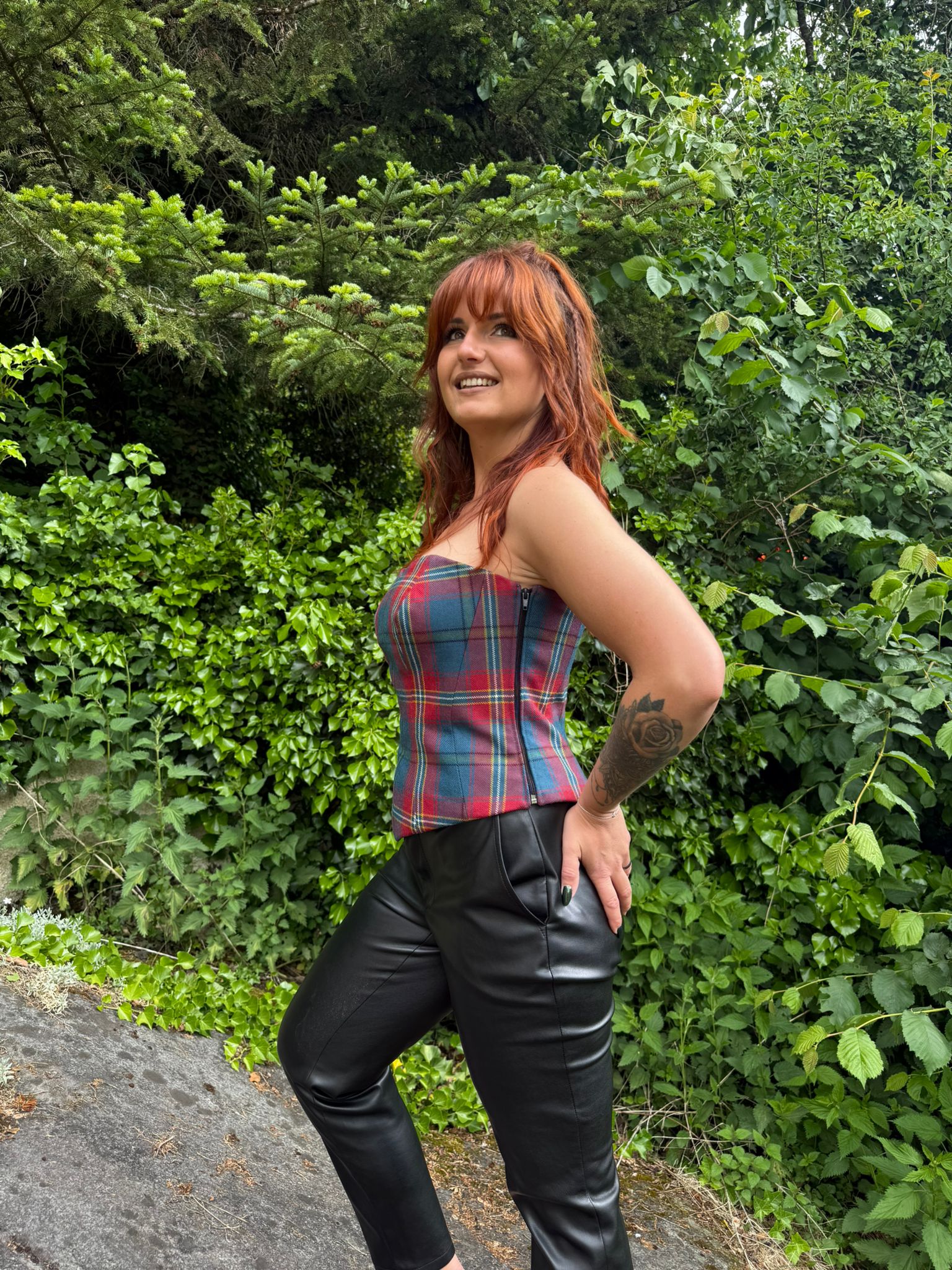 Corset en tartan pays de Nantes - Corset Bro Naoned - tartan authentique écossais - fait main- Tenue médiévale